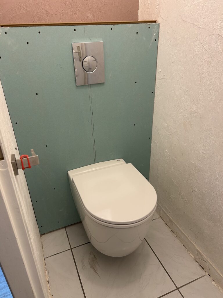 Pose d'un WC